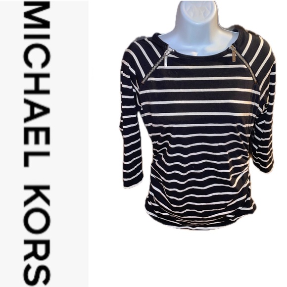 Michael Kors Tops - Micheal Kors Navy Zipper Top